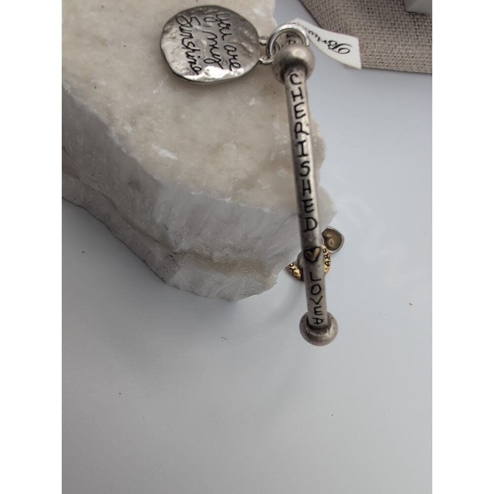 Brighton NWT You are my sunshine bangle charm bracelet Loved Cherished